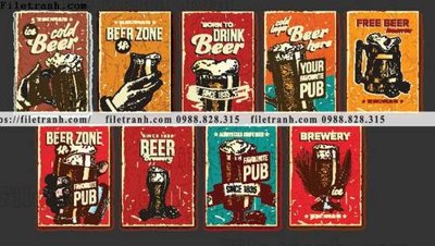 File ảnh tranh ve bia co dien quan bia 1545 (gốc) in PP, decal