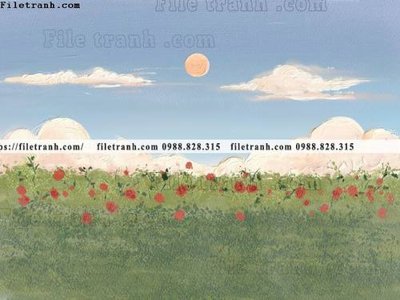 File tranh tranh ve hoang hon 607 (bản gốc) in lụa 5D