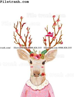 File gốc in tráng gương tranh ve hoat hinh phong tre em 234 chi tiết