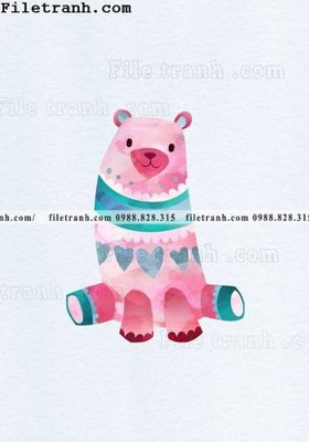 File gốc tranh ve hoat hinh phong tre em 388 (in lụa) cao cấp