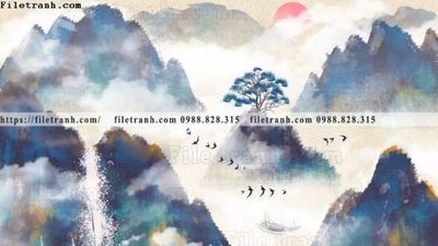 File in mica tranh ve muc trung quoc 505 (bản gốc) siêu trong