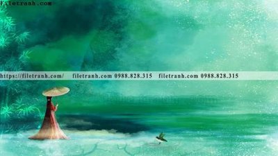 File tranh tranh ve muc trung quoc 517 (bản gốc) in lụa 3D