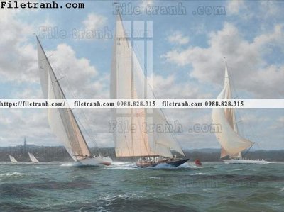 File tranh tranh ve son dau thuan buom xuoi gio 2011 (bản gốc) in lụa 5D