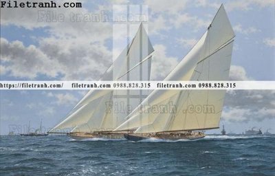 File gốc tranh ve son dau thuan buom xuoi gio 2026 (in tráng gương) ốp tường