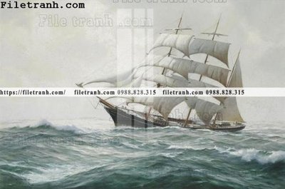 File tranh tranh ve son dau thuan buom xuoi gio 2060 (bản gốc) treo quán cafe