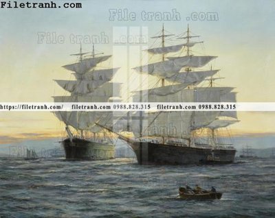 File gốc tranh ve son dau thuan buom xuoi gio 2106 (PNG) trong suốt (transparent)