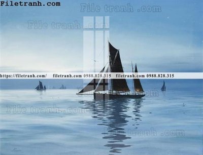 File gốc tranh ve son dau thuan buom xuoi gio 2123 (PNG) không nền chất lượng