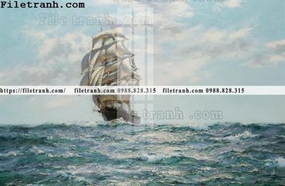 File tranh tranh ve son dau thuan buom xuoi gio 2128 (file gốc) chủ đề phong thủy