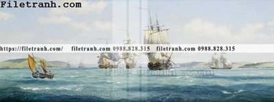 File ảnh tranh ve son dau thuan buom xuoi gio 2146 (gốc) cho trang trí nội thất