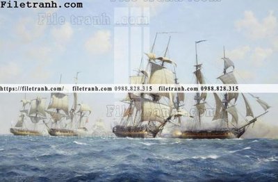 File ảnh tranh ve son dau thuan buom xuoi gio 2148 (gốc) in poster