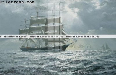 File in trần tranh ve son dau thuan buom xuoi gio 2160 (bản gốc) đại dương