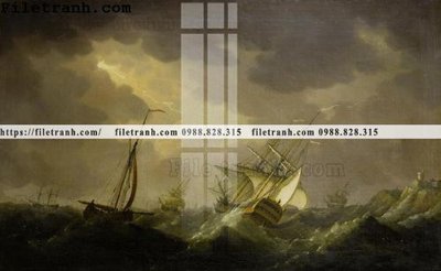 Download file gốc tranh ve son dau thuan buom xuoi gio 2182 (in lụa) nghệ thuật