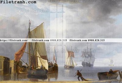 Tải file tranh gốc tranh ve son dau thuan buom xuoi gio 2188 chất lượng cao