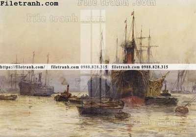 File gốc tranh ve son dau thuan buom xuoi gio 2204 (trang trí) phòng trẻ em