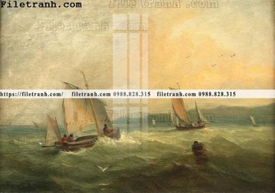 Ảnh gốc tranh ve son dau thuan buom xuoi gio 2247 (độ nét cao) in tráng gương