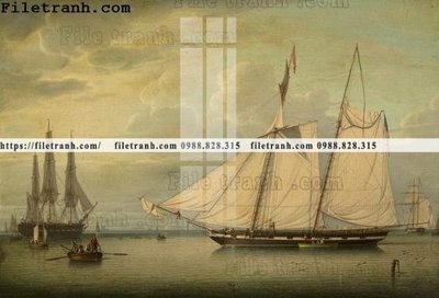 File in trần tranh ve son dau thuan buom xuoi gio 2300 (bản gốc) phong cảnh