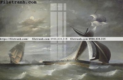 File gốc in mica tranh ve son dau thuan buom xuoi gio 2320 chất lượng