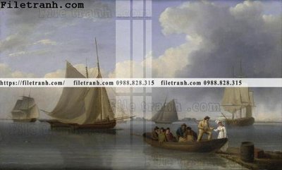 File gốc tranh ve son dau thuan buom xuoi gio 2334 (in mica) trang trí