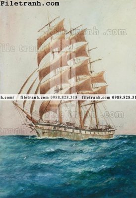 Chi tiết file tranh tráng gương tranh ve son dau thuan buom xuoi gio 2367 (ảnh gốc)