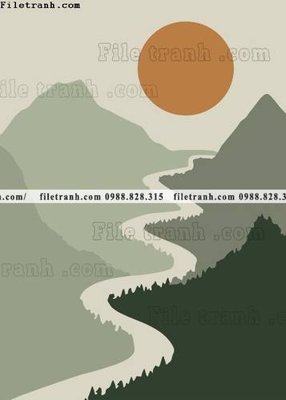 File gốc in ấn tranh ve tay truu tuong don gian 605 độ phân giải cao