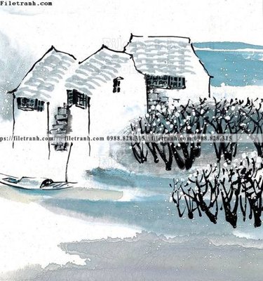 File gốc tranh ve thi tran giang nam 759 (trang trí) phòng làm việc