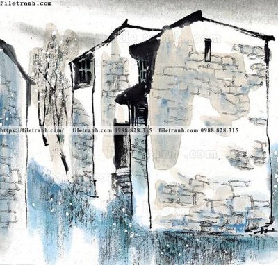 File tranh tranh ve thi tran giang nam 768 (ảnh gốc) in trần xuyên sáng