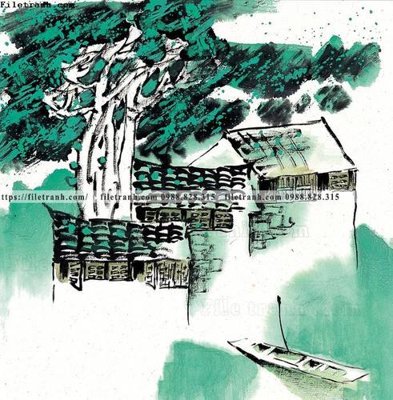 Download file tranh PSD tranh ve thi tran giang nam 791 để chỉnh sửa