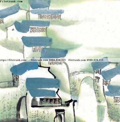 File ảnh tranh ve thi tran giang nam 794 (gốc) cho trang trí nhà hàng