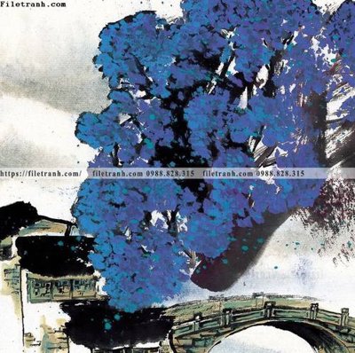 File gốc tranh ve thi tran giang nam 807 (in tráng gương) nghệ thuật