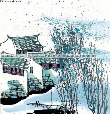 File tranh in tráng gương tranh ve thi tran giang nam 814 (siêu nét)