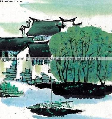 File in mica tranh ve thi tran giang nam 817 (bản gốc) làm vách ngăn