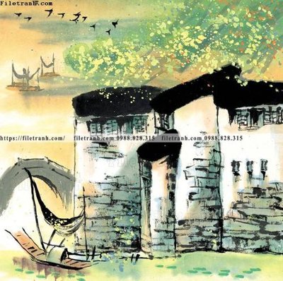 File gốc tranh ve thi tran giang nam 828 (trang trí) phòng trẻ em