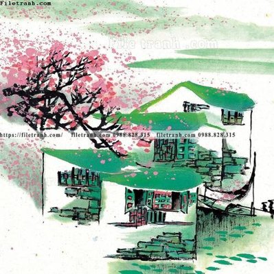 File ảnh tranh ve thi tran giang nam 834 (gốc) dùng in Pano