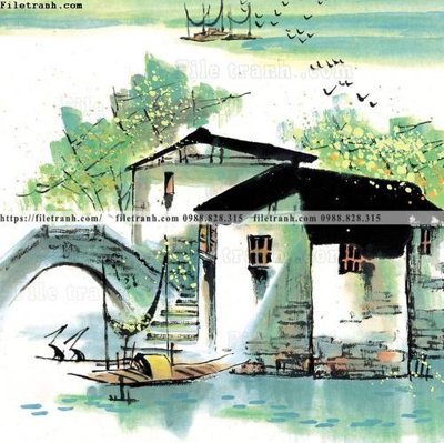 File gốc tranh ve thi tran giang nam 839 cho in ấn và thiết kế