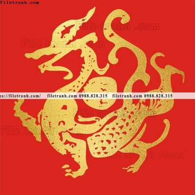 File tranh tranh vector rong vang 505 (bản gốc) treo tường