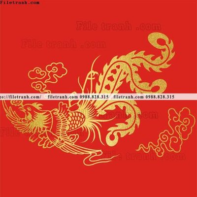 File tranh tranh vector rong vang 551 (file gốc) chủ đề phong thủy