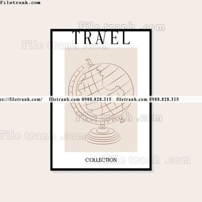 File tranh travel ban do 1540 (bản gốc) in lụa 3D