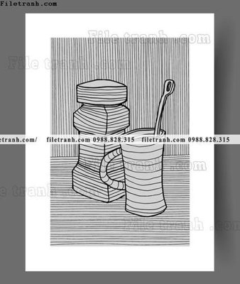 File tranh truu tuong toi gian hien dai dep 1610 (bản gốc) treo tường