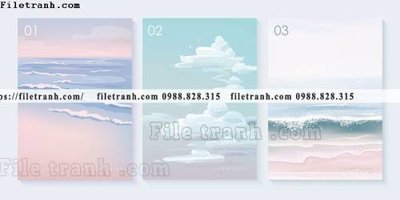 Tải file vector hinh anh bai bien dep tho mong 1504 (gốc) in tranh tráng gương