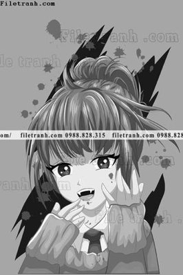 File tranh vector hinh anh co gai tranh doc 1523 (ảnh gốc) chi tiết rõ ràng