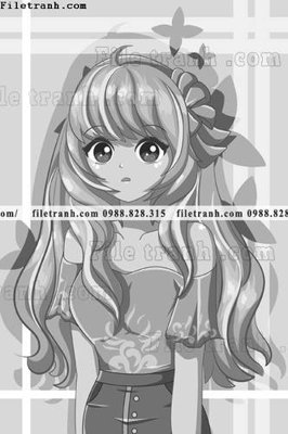 File tranh vector hinh anh co gai tranh doc 1554 (ảnh gốc) độc quyền