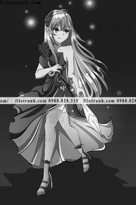 Cung cấp file tranh gốc vector hinh anh co gai tranh doc 1565 độc quyền