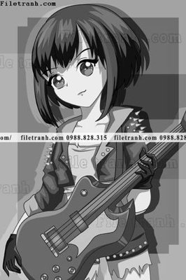 Tải file PSD vector hinh anh co gai tranh doc 1583 (nguyên layer) để in