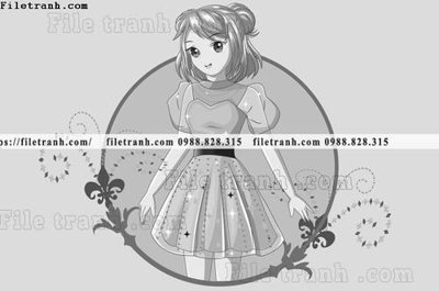 File PSD vector hinh anh co gai tranh doc 1591 (bản gốc) đã tách nền