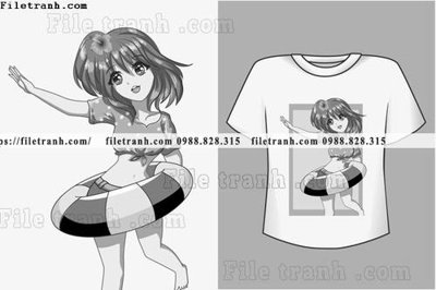 Download file gốc vector hinh anh co gai tranh doc 1592 (in lụa) cao cấp