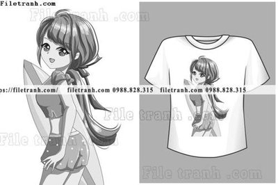 Ảnh gốc vector hinh anh co gai tranh doc 1599 (nét căng) in mica