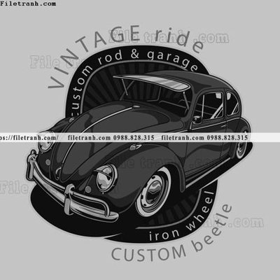 Download file gốc vector hinh anh o to xe hoi co dien 1502 (in mica) logo