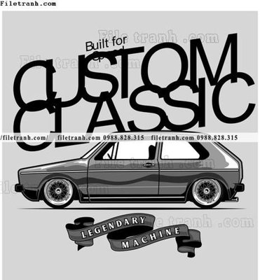 File tranh gốc in trần nhà vector hinh anh o to xe hoi co dien 1536 3D