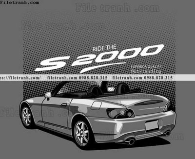 File tranh vector hinh anh o to xe hoi co dien 1583 (bản gốc) in lụa 3D