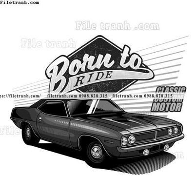 File gốc vector hinh anh o to xe hoi co dien 1587 (in lụa) hoa văn cổ điển